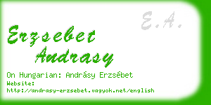 erzsebet andrasy business card